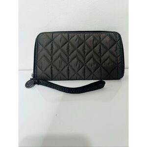 Pistil Women's Sugar Daddy Gray Metallic Quilted Zip Around Wallet New